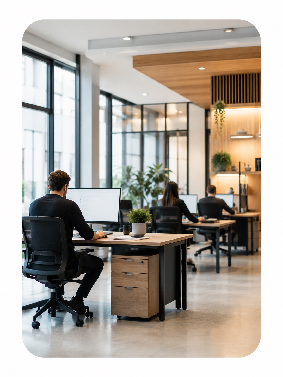 Modern sales team workspace using NeebDesk AI Sales Agent
